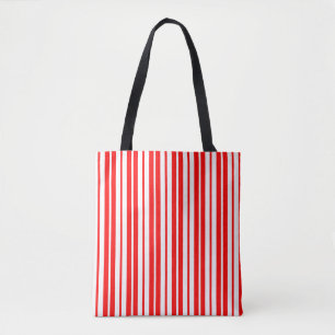 Muster des roten weißen vertikalen Streifens Tasche