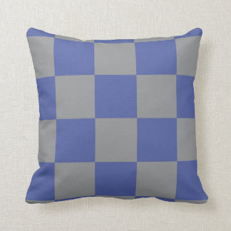 Muster des Schachbretts Periwinkle Blau Grau Moder Kissen