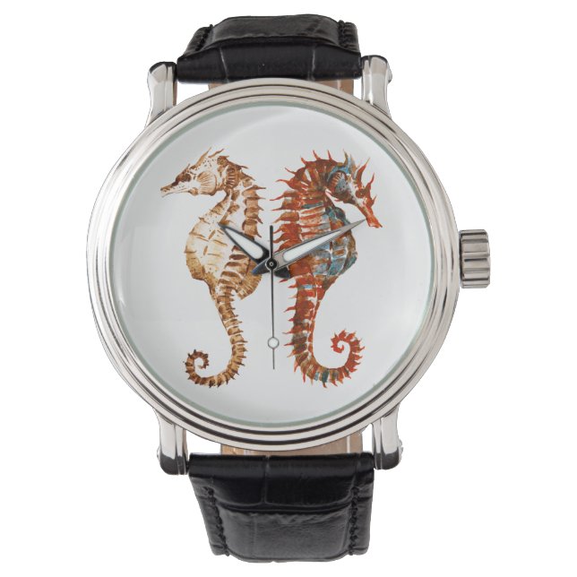 Muster des Seepferds Armbanduhr (Vorderseite)