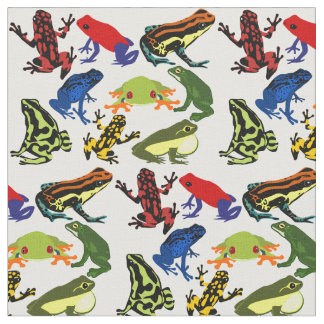 Muster des Spaß-buntes Frosches (Giftpfeilfrösche) Stoff
