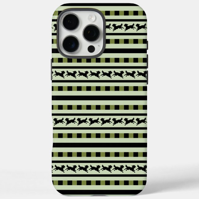 Muster des spielerischen Hundes iPhone 16 Pro Max Hülle (Rückseite)