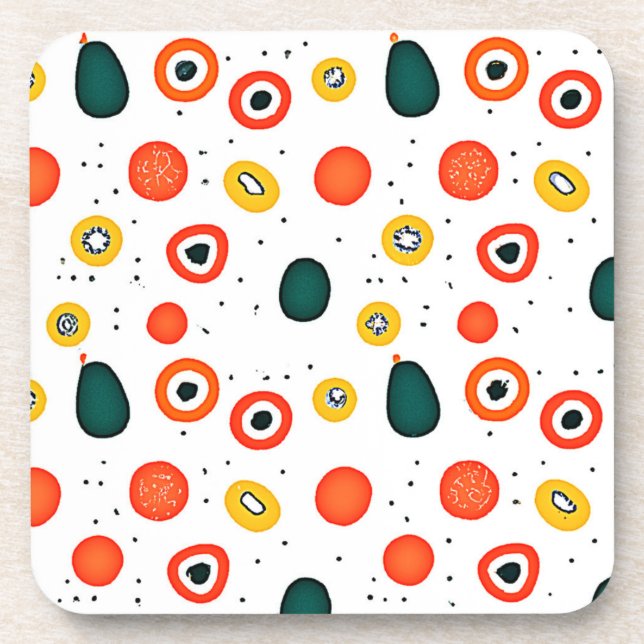Muster des spielerischen Punktkreises Getränkeuntersetzer (Vorderseite)