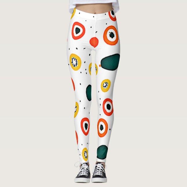 Muster des spielerischen Punktkreises Leggings (Vorderseite)