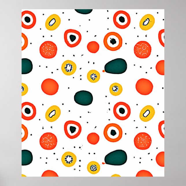 Muster des spielerischen Punktkreises Poster (Vorne)