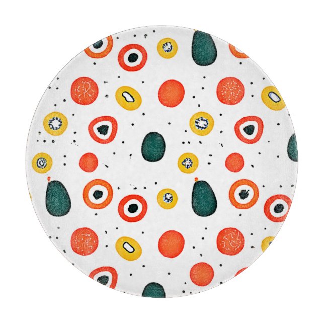 Muster des spielerischen Punktkreises Schneidebrett (Vorderseite)