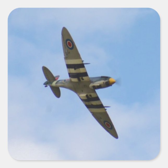 Muster des Spitfire MK IX MK923 Quadratischer Aufkleber (Vorderseite)