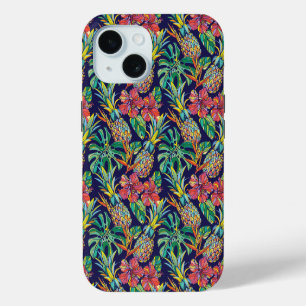 Muster des tropischen Ananas-Hibiskus Case-Mate iPhone Hülle