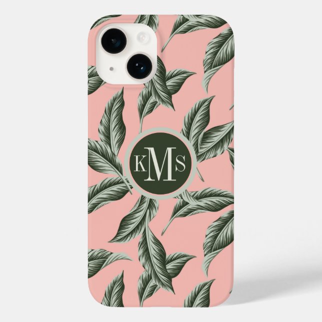 Muster des tropischen Gartens Blätter Case-Mate iPhone 14 Hülle (Rückseite)