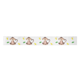 Muster des tropischen Leaf-Bananenschalen Satinband
