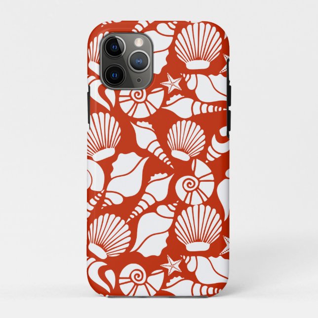 Muster des weißen roten Ozeans Case-Mate iPhone Hülle (Rückseite)