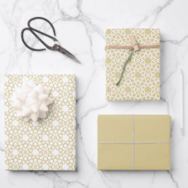 Muster-Design Gold Arabesque Geschenkpapier Set