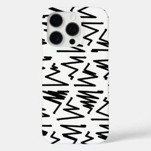 Muster-Design in Schwarz/Weiß iPhone 16 Pro Hülle