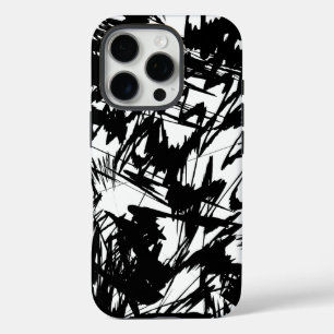 Muster-Design in Schwarz/Weiß iPhone 16 Pro Hülle