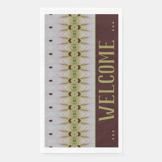 Muster-Design mit kaltem Grün Serviette (Vorderseite)