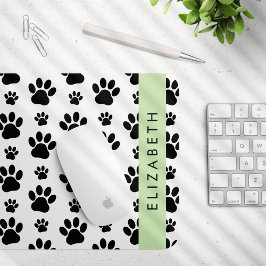 Muster, Dog Paws, Schwarz und Weiß, Ihr Name Mousepad