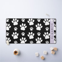 Muster, Dog Paws, Schwarz und Weiß, Ihr Name