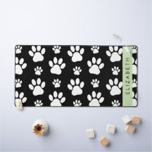 Muster, Dog Paws, Schwarz und Weiß, Ihr Name