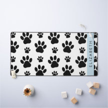 Muster, Dog Paws, Schwarz und Weiß, Ihr Name