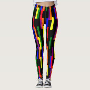 Muster-Druckfarben für grafische geometrische Bars Leggings