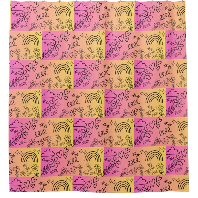 Muster Duschvorhang (Vorderseite)