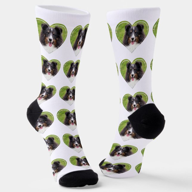 Muster einer Herzform - angepasste Fotovorlage Socken (Gewinkelt)