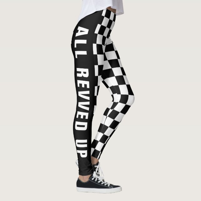Muster eines benutzerdefinierten schwarzen und wei leggings (Rechts)