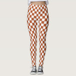 Muster eines braunen, karierten Karos Leggings<br><div class="desc">Muster für die geometrischen Quadrate in braun und weiß Karo</div>