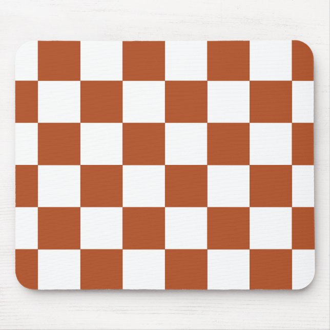Muster eines braunen, karierten Karos Mousepad (Vorne)