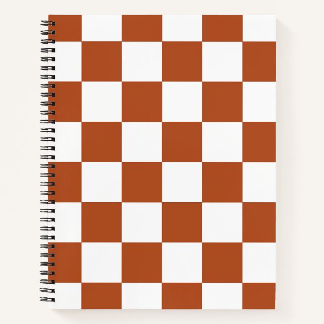 Muster eines braunen, karierten Karos Notizbuch (Vorderseite)