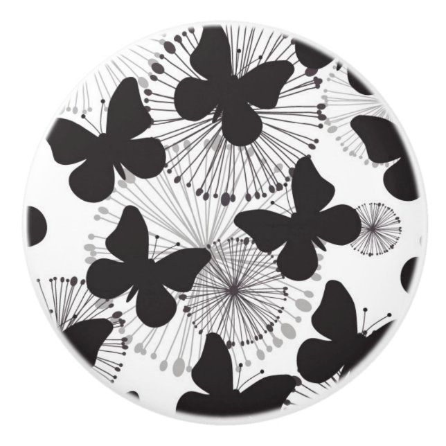 Muster eines Schmetterlinges Keramikknauf (Vorderseite)