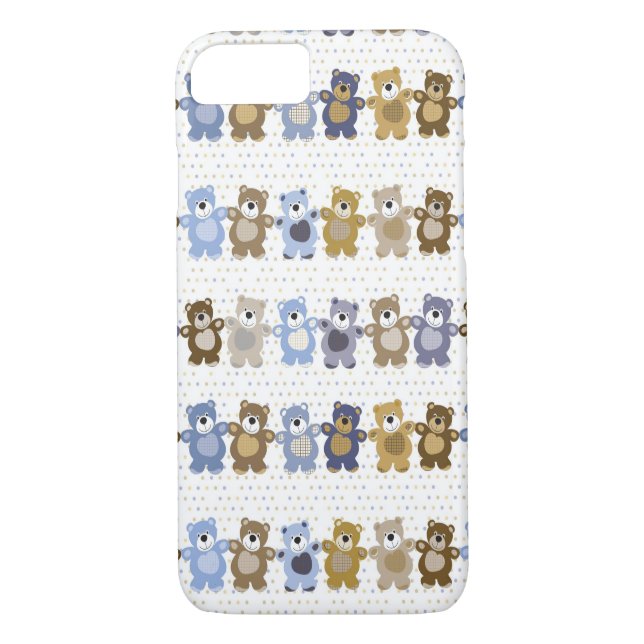 Muster eines Spielzeug-Teddybären Case-Mate iPhone Hülle (Rückseite)