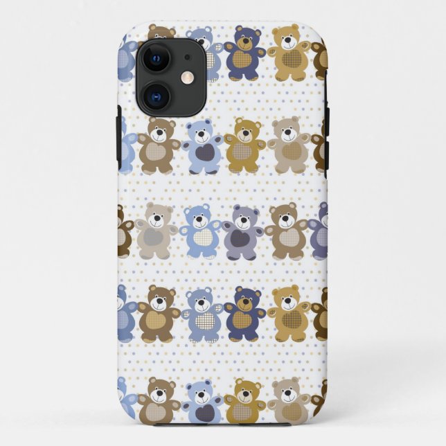 Muster eines Spielzeug-Teddybären Case-Mate iPhone Hülle (Rückseite)