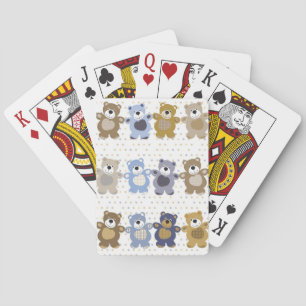 Muster eines Spielzeug-Teddybären Spielkarten