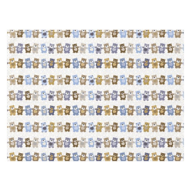 Muster eines Spielzeug-Teddybären Tischdecke (Vorderseite (Horizontal))