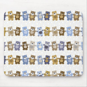 Muster eines Teddybären-Spielzeugs Mousepad