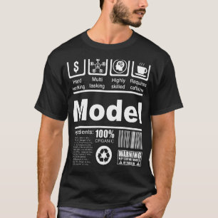 Muster-Ernährungsfakte für Modelle und Einfluss T-Shirt