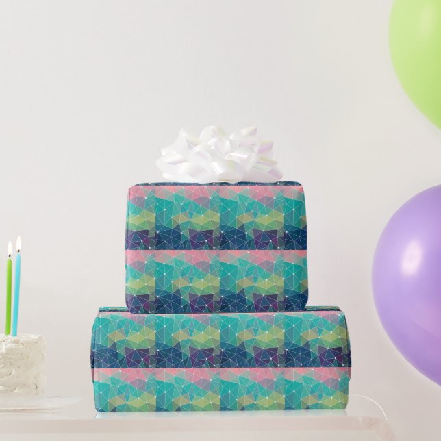 Muster farbige Inspiration Retro Niedlich Geschenkpapier (Partygeschenke)