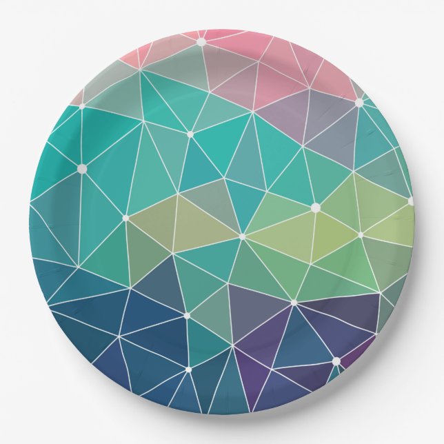Muster farbige Inspiration Retro Niedlich Pappteller (Vorderseite)