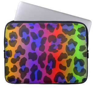 Muster farbige Inspiration Retro Tiger Laptopschutzhülle