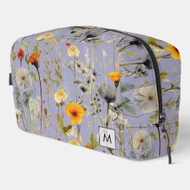 Muster Feminine Monogramm Vintag getrocknete Blume Waschbeutel