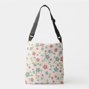 Muster Floral Crossbody Bag Tragetaschen Mit Langen Trägern