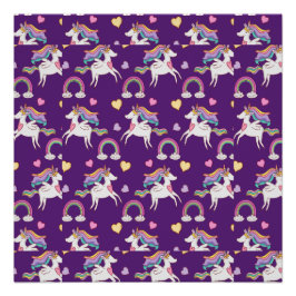 Muster Funny Unicorn Magic Horn Niedlich Poster