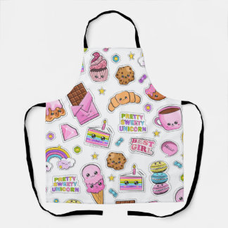 Muster Funny Unicorn Magic Rainbow Niedlich Schürze