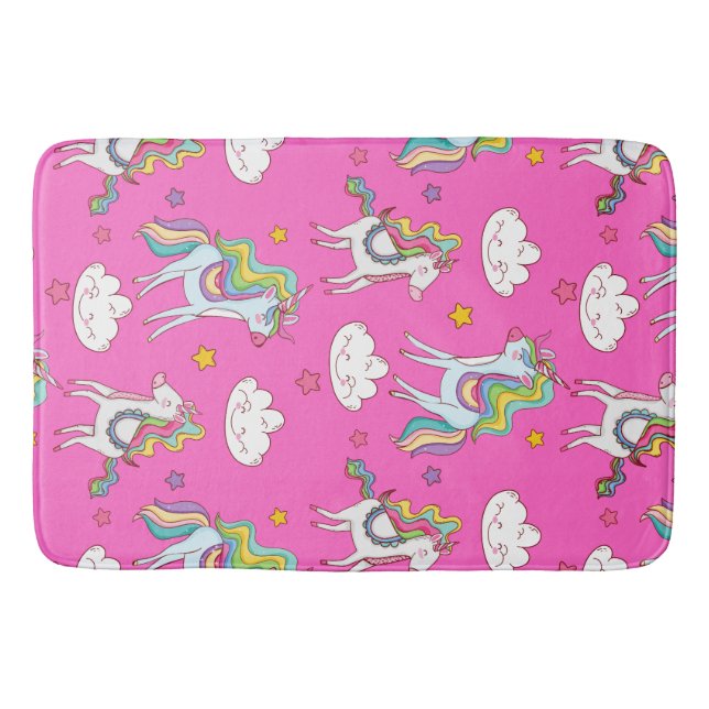 Muster Funny Unicorn Niedlich Badematte (Vorderseite)