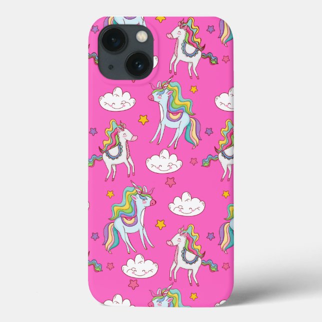 Muster Funny Unicorn Niedlich Case-Mate iPhone Hülle (Rückseite)