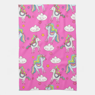 Muster Funny Unicorn Niedlich Geschirrtuch