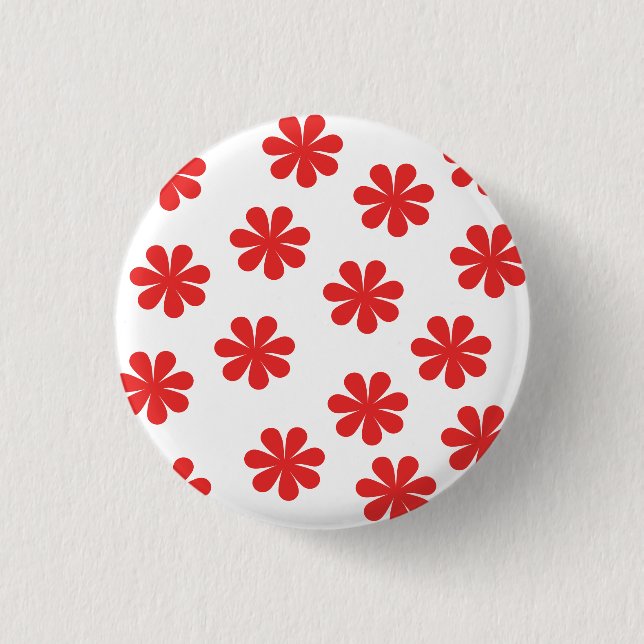 Muster für abstrakte Blume Button (Vorderseite)