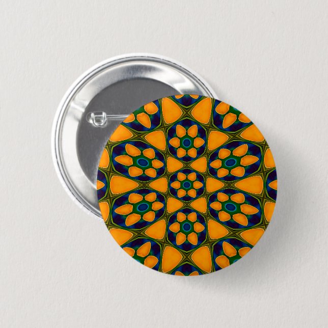 Muster für Abstrakte Blume Button (Vorne & Hinten)