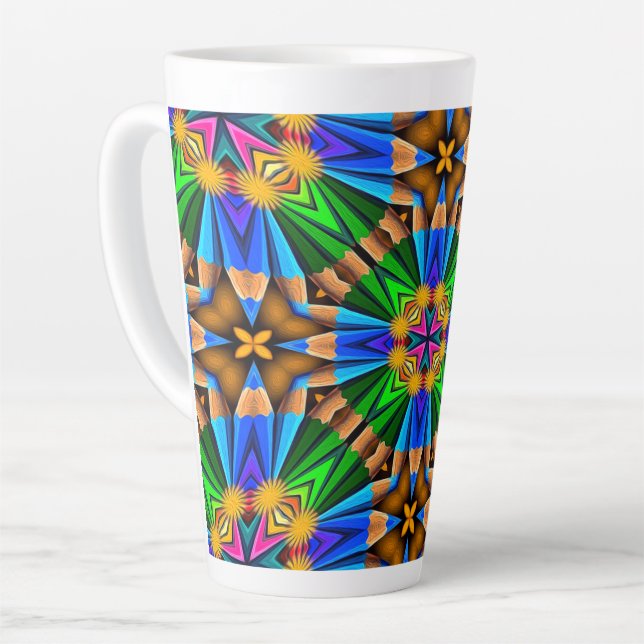 Muster für Abstrakte Blume Milchtasse (Linke Ecke)