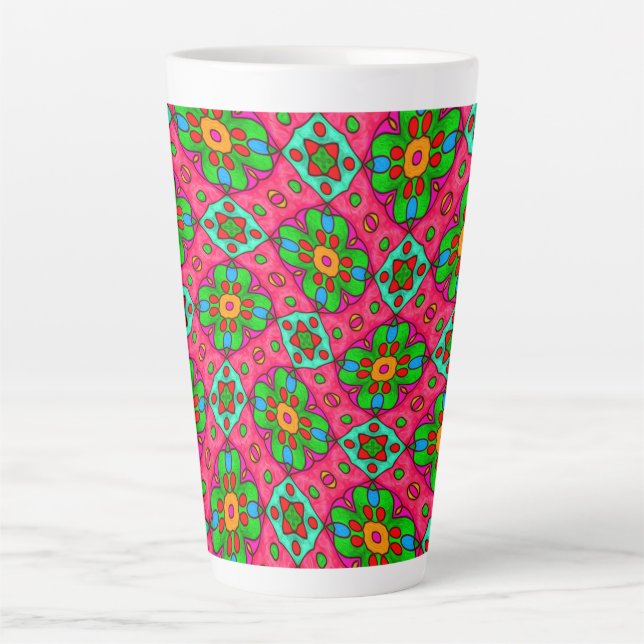 Muster für Abstrakte Blume Milchtasse (Vorderseite)